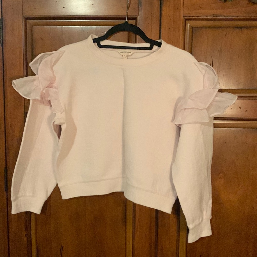 New! Rebecca Taylor Ruffled Sleeve Sweatshirt